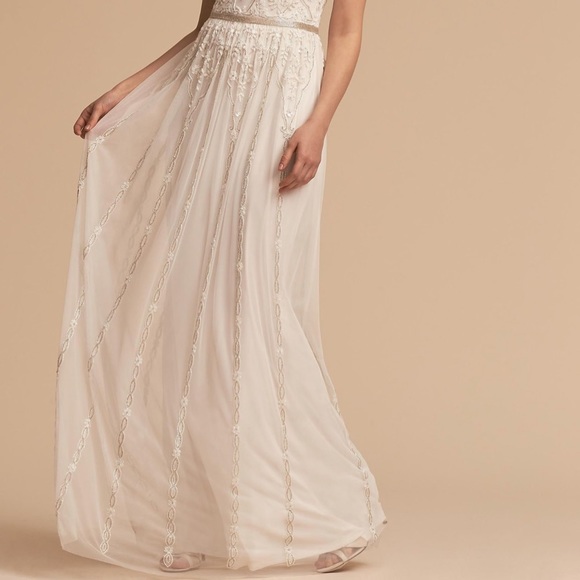 BHLDN Eliza beaded dress ivory 6 - Picture 4 of 9